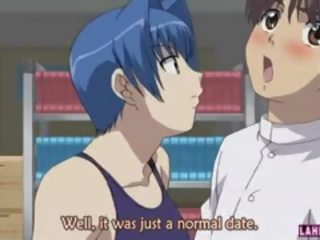Hentai Babe In Swimsuit Sucks Guys Hard Cock And Gets