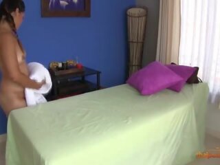 Attractive Thai teenager seduced and fucked by her masseur