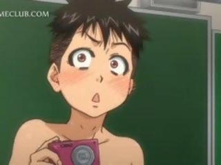 Thiếu niên hentai phim hoạt hình bắt thủ dâm được fucked lược cứng