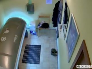 Hidden Cam Young Girl Is Touching Her Pussy In Solarium
