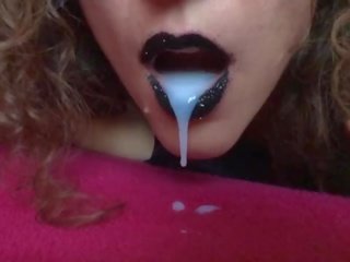 Black lips cum in my mouth latex gloves spit SlowMo <span class=duration>- 11 min</span>