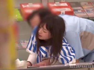 Asian Sweetie Has Her Fuzz Fingered And Got Laid In A Shop
