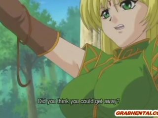 Bondage hentai Elf with bigboobs hot fucked bigcock in the forest