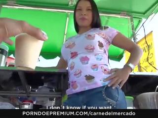 Carne 델 mercado - 성욕을 자극하는 매력적인 콜롬비아 사람 사라 restrepo 고른 올라 과 엿 단단한