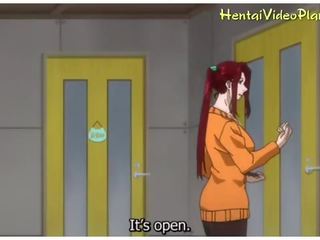 Anime dziewczyna lewo w za puddle z sperma