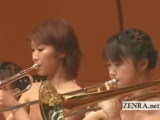 Nudist japanese AV stars in the stark Naked orchestra