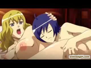 Bigtits hentai girl gets fucked her wetpussy from behind by shemale anime