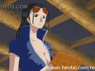 Satu sekeping hentai video seks dengan nico robin