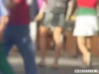 CZECH AMATEUR GIRLS SHARKED ON THE STREETS