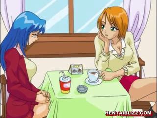 Japanese anime hot fucking from behind in the office