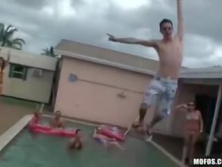 Amazing pool party leads to hot sex orgy
