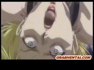 Blonde hentai hot brutally tentacles fucked