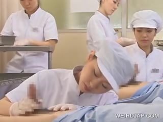 Japanese Nurse Slurping Cum Out Of Horny Pecker