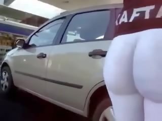Big ass at gas station Video