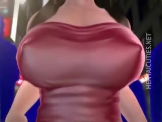 Sweet 3D Anime Babe Gets Big Jugs Sucked