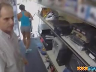 Muscular Latina Babe Fucked In Pawn Shop