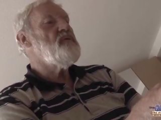 Old Young - Big shaft Grandpa Fucked by Teen she licks thick old man peter