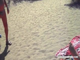 I recorded amateur couple having sex on the nudist beach