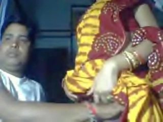 דלהי wali יפה bhabi ב saree חָשׂוּף על ידי בעל ל כסף