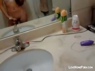 Cute Young Asian Masturbating In The Bathroom