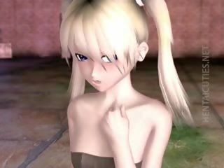Pigtailed 3d anime cutie mendapat fucked